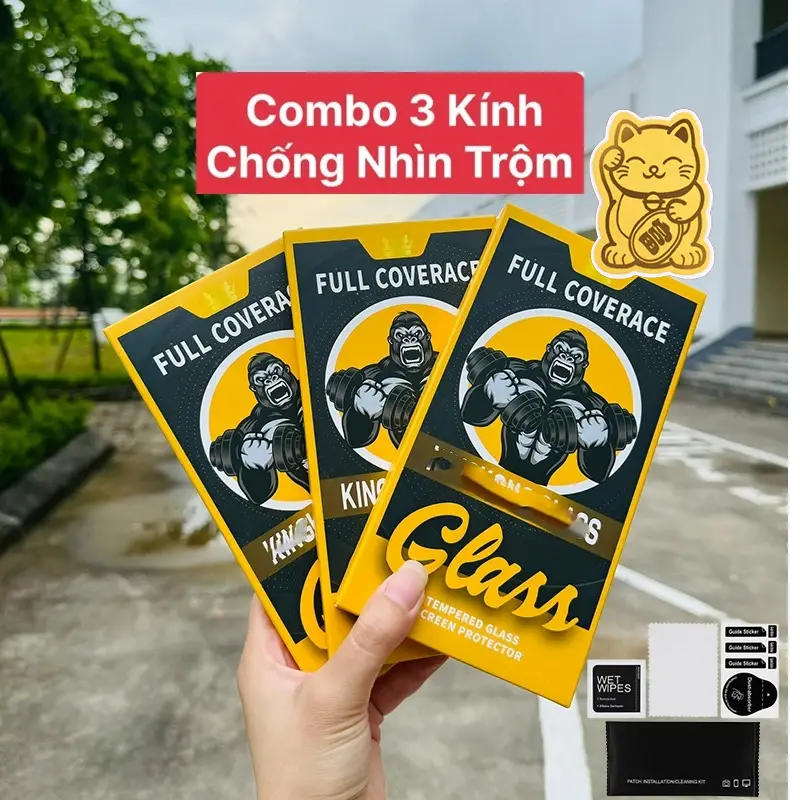 COMBO 1-3-5 6 Kính cường lực iphone chống nhìn trộm kingkong glass khung tự dán ip full màn ip 7plus/8plus/x/xr/xsmax/11/12/13/14/15 16 pro max promax plus