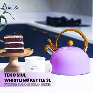 Asta Teko Siul Stainless Steel Whistling Kettle 3 Liter Peralatan Dapur