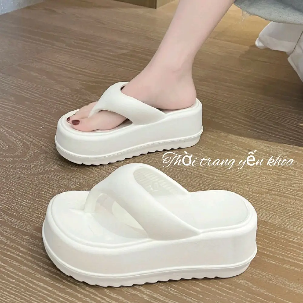 Dép Tông Kẹp Đế Độn Cao 6,5 cm Thời Trang Nữ