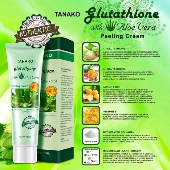 TANAKO Glutathione with ALOE VERA PEELING CREAM Hydrating Skincare